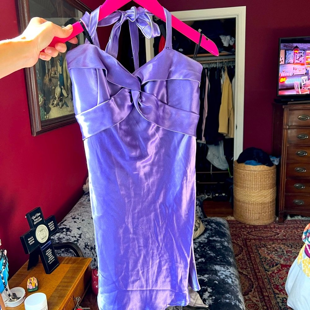 Jessica McClintock Halter Mini Dress